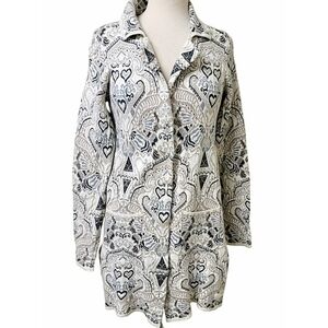 Odd Molly Coatigan Cardigan Sweater Secure Snap Front Size Medium
